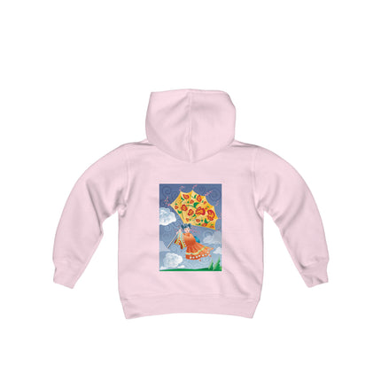 Flight of Blossoms Youth Hooded Sweatshirt – A Dream of Freedom & Imagination