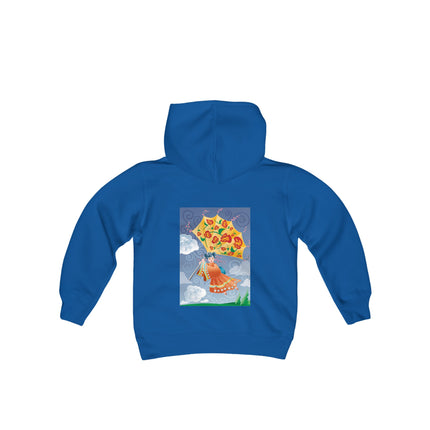 Flight of Blossoms Youth Hooded Sweatshirt – A Dream of Freedom & Imagination