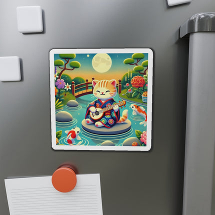 Melodic Kitten by the Koi Pond Die-Cut Magnets (5 Sizes)
