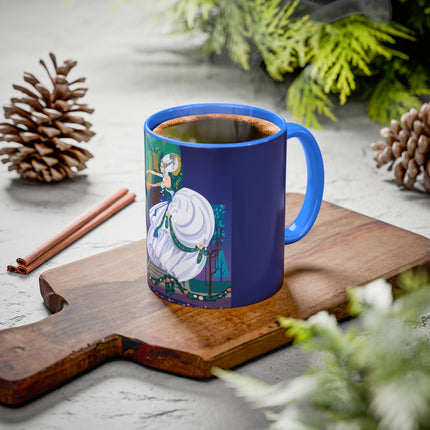 Moonlit Garden Waltz Colorful Mug (11oz, 15oz) – Rococo Romance, Garden Elegance & Enchanted Dance