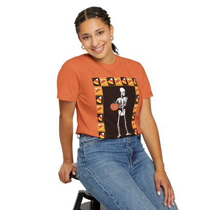 Candy Corn Skeleton Unisex Garment-Dyed T-shirt