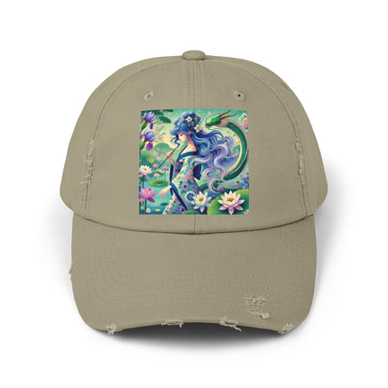 Fairy of the Koi Pond Unisex Distressed Cap