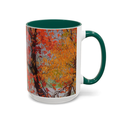 Autumn leaves by Edward Okuń Colorful Mugs (11oz, 15oz)