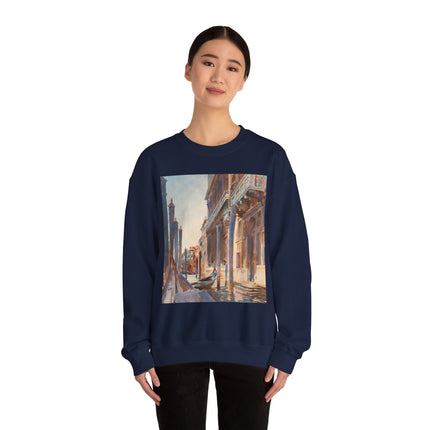 Gondola Moorings on the Grand Canal by John Singer Sargent Heavy Blend™ Crewneck Sweatshirt