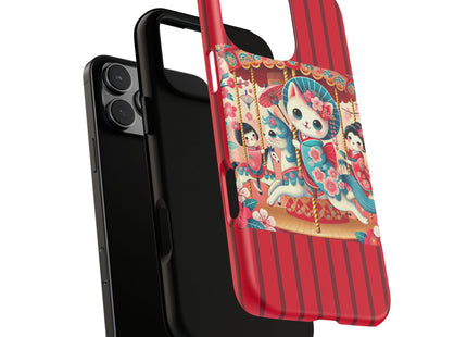Geisha Kitten's Enchanted Carousel Phone Cases