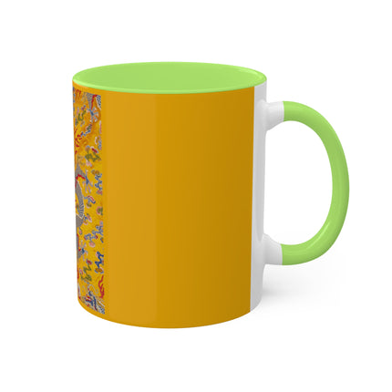 The Imperial 12-Symbol Robe, A Dragon's Regalia Colorful Mugs, 11oz