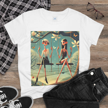 Whispers on the Spring Swing Cotton Tee
