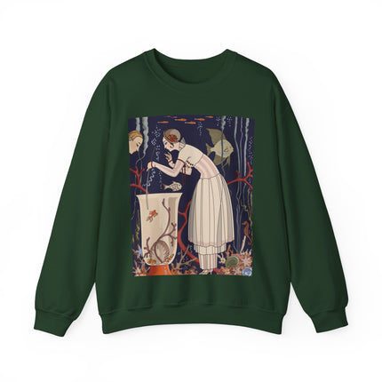 L'Etourdissant Petit Poisson (The Dazzling Little Fish) by George Barbier Heavy Blend™ Crewneck Sweatshirt