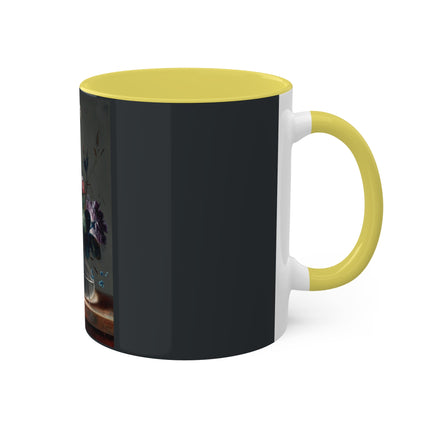 Floral Still Life by Johann Baptist Drechsler Colorful Mugs, 11oz