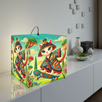 🛹🐉 Dragon Dance on Wheels Light Cube Lamp – Bold Adventure & Dynamic Grace
