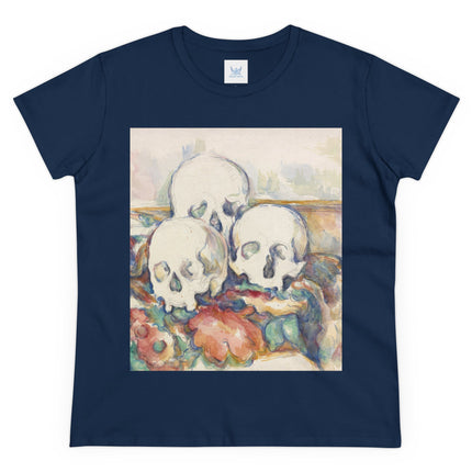 The Three Skulls by Paul Cézanne Women's Midweight Cotton Tee