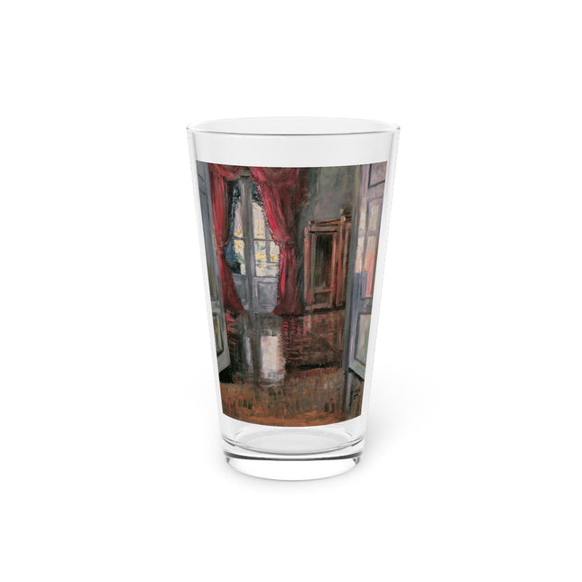 The Red-Draped Window Glass, 16oz