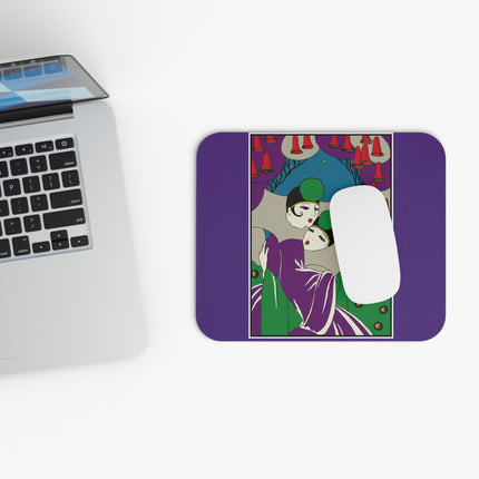 Two Pierrots Mouse Pad, Rectangle