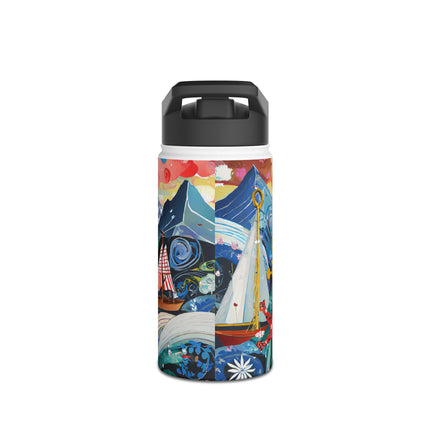 Nautical Patterns Stainless Steel Water Bottle