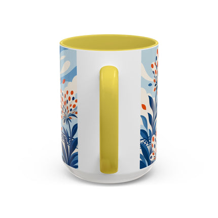 🌼🧡 The Polka Dot Wind Dancer Colorful Mug – Art Deco Fashion Whimsy
