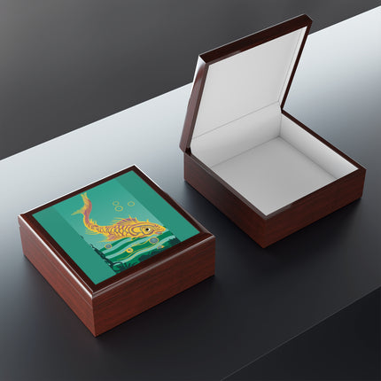 Golden Serenity Jewelry Box