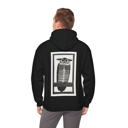 Horned Owl by Samuel Jessurun de Mesquita Heavy Blend™ Hooded Sweatshirt