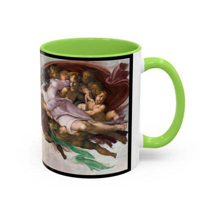 The Creation of Adam by Michelangelo Buonarroti Colorful Mugs (11oz, 15oz)