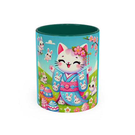 Springtime Kitten’s Easter Joy Colorful Mugs (11oz, 15oz)