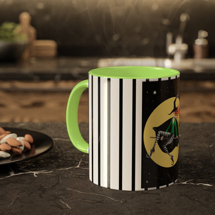 A Witch’s Moonlit Flight Colorful Mugs, 11oz