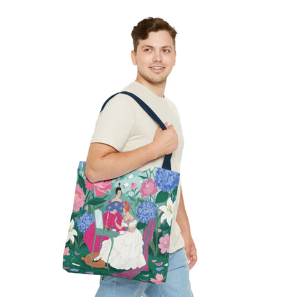 🌸🕯️ The Ladies Of The Enchanted Garden Vanity Tote Bag – Art Deco Floral Elegance