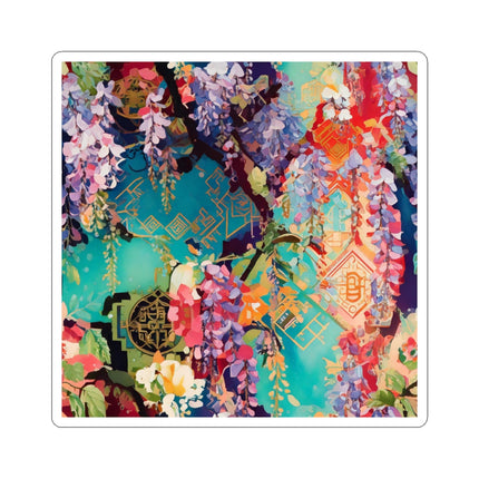 Golden Wisteria Symphony Kiss-Cut Stickers (4 Sizes)