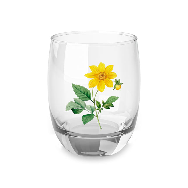 Dahlia Botanical Illustration by Pierre-Joseph Redouté Whiskey Glass