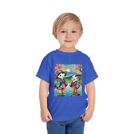 Rainy Day Ducks Toddler Short Sleeve Tee