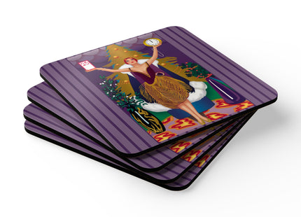Countdown to Christmas Elegance Corkwood Coaster Set