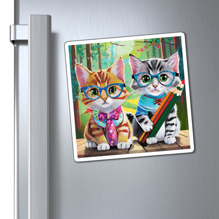Kitten Scholars Magnets (3 Sizes)