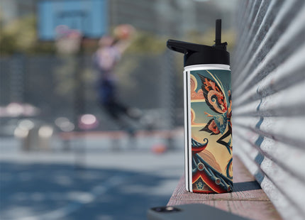 Dragon Fairy of the Temple Stainless Steel Water Bottle, Standard Lid