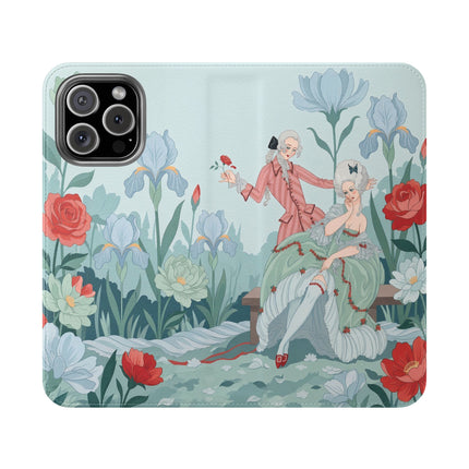 🌹💌 The Secret Rose Garden Courtship Flip Case – Art Deco Floral Romance