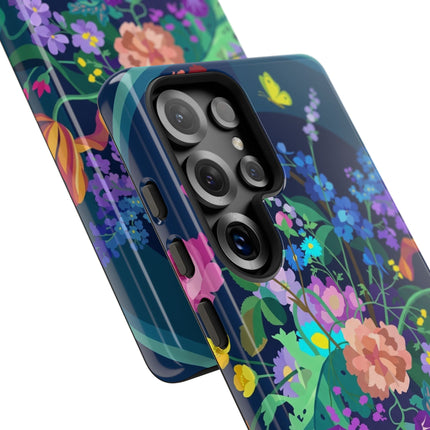 Midnight Floral Reverie Phone Case – Vibrant Bloom & Enchanted Beauty