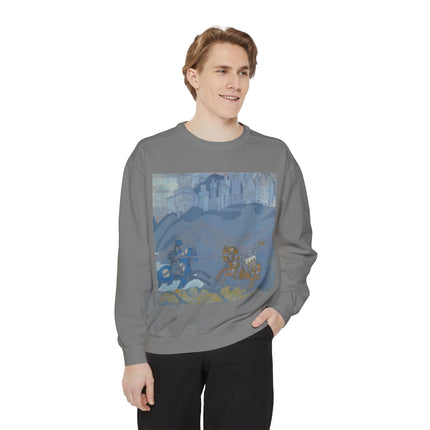 The Duel by Nicholas Roerich Unisex Garment-Dyed Sweatshirt