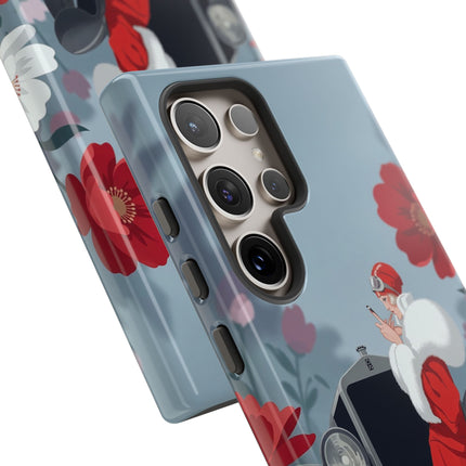 🚗🌺 The Lady Of The Grand Touring Car Phone Case – Art Deco Motoring Elegance