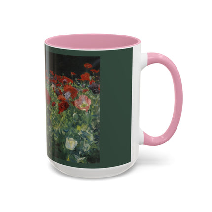 A Study of Poppies for Carnation, Lily, Lily, Rose by John Singer Sargent Colorful Mugs (11oz, 15oz)