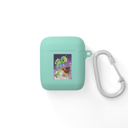 Interstellar Showdown – Alien Vs Bear Boxing AirPods Case