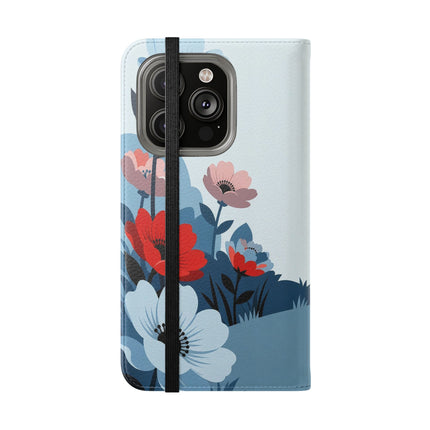 🌺🐕 The Lady Of The Flower Walk Flip Case – Art Deco Garden Stroll