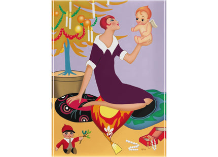 Art Deco Christmas Scented Acrylic Art Block