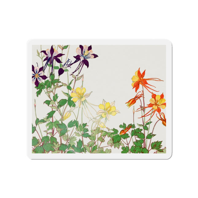 Aquilegia Flowers by Tanigami Kônan Die-Cut Magnets (5 Sizes)