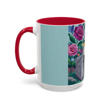 The Lady Of The Garden Tea Colorful Mugs – Art Deco Floral Elegance