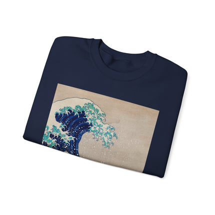 The Great Wave off Kanagawa by Katsushika Hokusai Heavy Blend™ Crewneck Sweatshirt