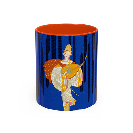 Celestial Melody Colorful Mug (11oz, 15oz) – Musical Grace, Starlit Beauty & Art Deco Elegance
