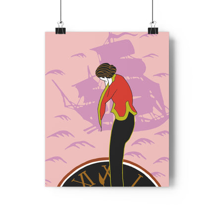 Woman Waiting for her Beloved at 1:59 by Kobayashi Kaichi Giclée Art Print