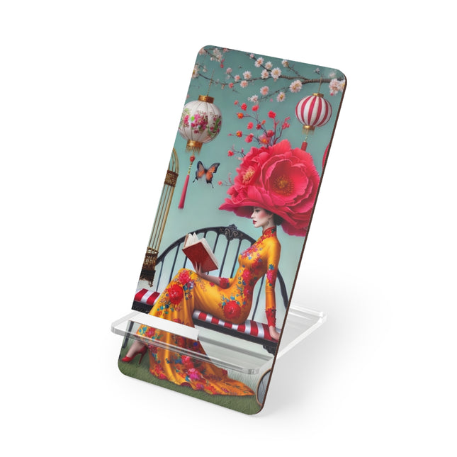 Reading In A Painted Garden Mobile Display Stand for Smartphones