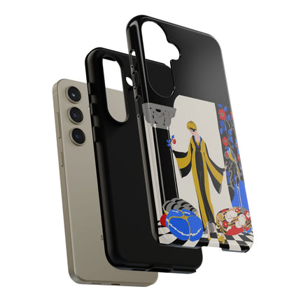 Art Deco Flapper in Yellow Robe Phone Case – Elegant Glamour & Exotic Charm