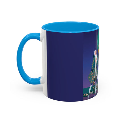 Moonlit Garden Waltz Colorful Mug (11oz, 15oz) – Rococo Romance, Garden Elegance & Enchanted Dance