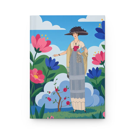 🌸☁️ The Lady Among The Clouds Hardcover Journal – Art Deco Fashion Illustration