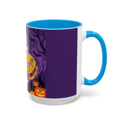 🎭🌹 The Harlequin Rose Masquerade Colorful Mug – Theatrical Halloween Romance
