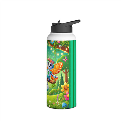 Robot Fairy Stainless Steel Water Bottle, Standard Lid